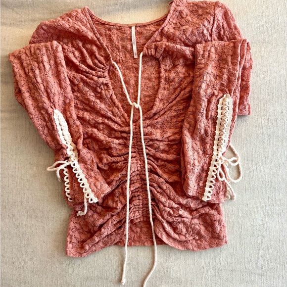 Free People Lilah Top in Dusty Rose - Picture 7 of 12